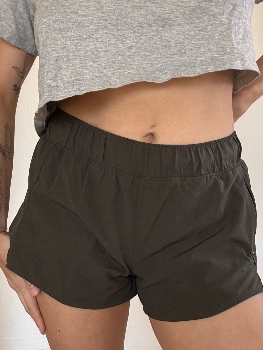 Old Navy Dark Olive Athletic Shorts